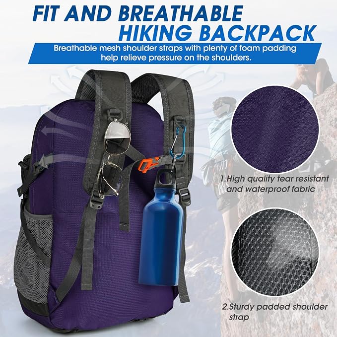 IGOLUMON Hiking Backpack 40L Packable Lightweight Camping Backpack Men Women - Image 4