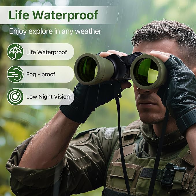 20x50 Hunting Binoculars for Adults High Powered - 28mm Large Eyepiece - Image 4