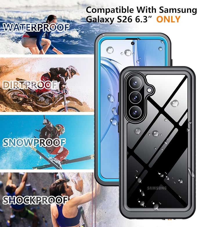 Temdan Designed for Samsung Galaxy S26 Case Waterproof, Built-in Lens & Screen - Image 7