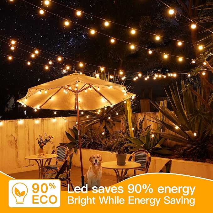 Ollny 50FT Outdoor String Lights, Waterproof Connectable Shatterproof Outside - Image 7