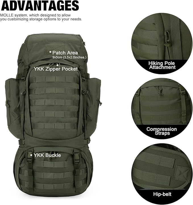 Mardingtop 60L Military Internal Frame Backpack - Image 3