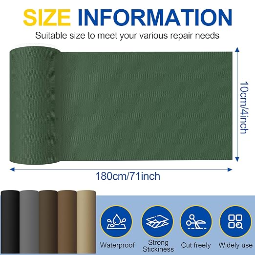 Fabric Repair Tape, Self Adhesive Canvas Repair Patch, Waterproof Outdoor - Image 2