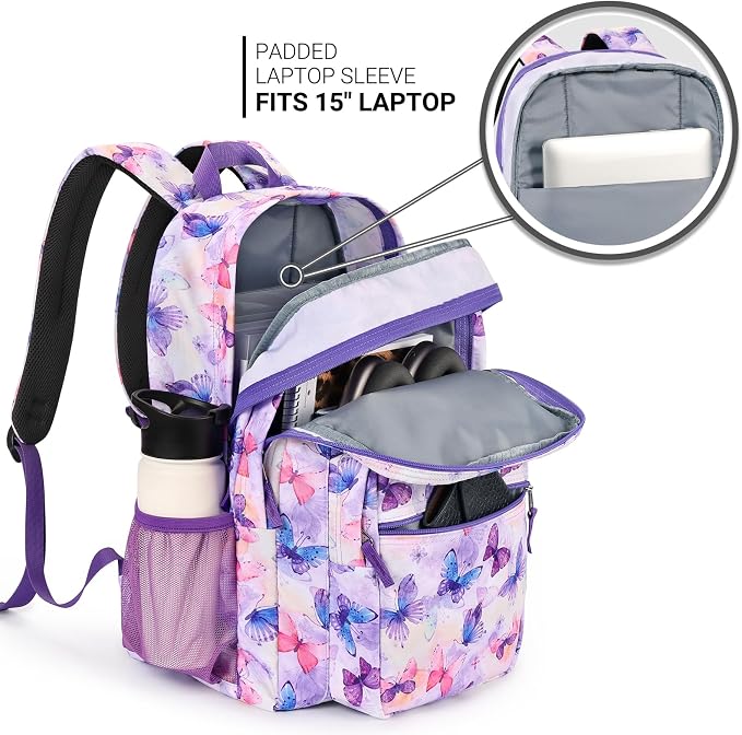 ZORFIN 26L Backpack for College, and Travel: Water Resistant Bookbag - Image 4