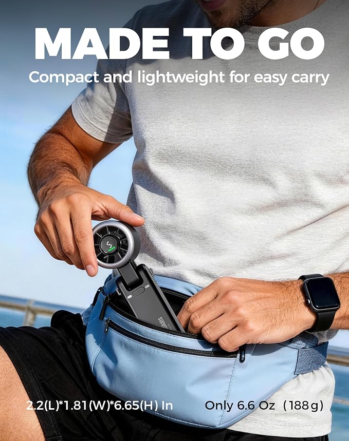 Diveblues Portable Handheld Turbo Fan, 5 Gear Wind, Battery Operated, 3 IN 1 - Image 5