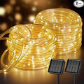 Brightown 2 Pack Solar Rope Lights, Total 78FT 200LED Warm White Solar String by Brightown