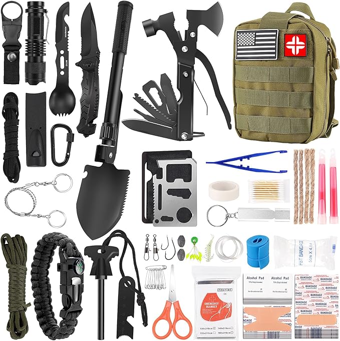 LUXMOM Emergency Survival Kit and First Aid Kit, Gift by LUXMOM