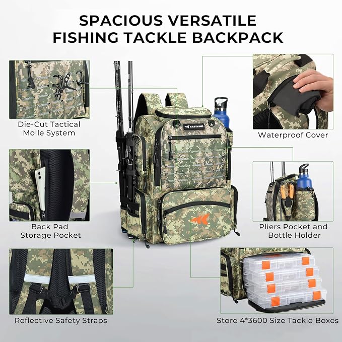 KastKing Bait Boss Fishing Tackle Backpack - Image 3