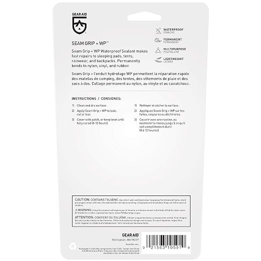 GEAR AID Seam Grip WP Repair Kit – Waterproof 0.25 oz Adhesive - Image 3