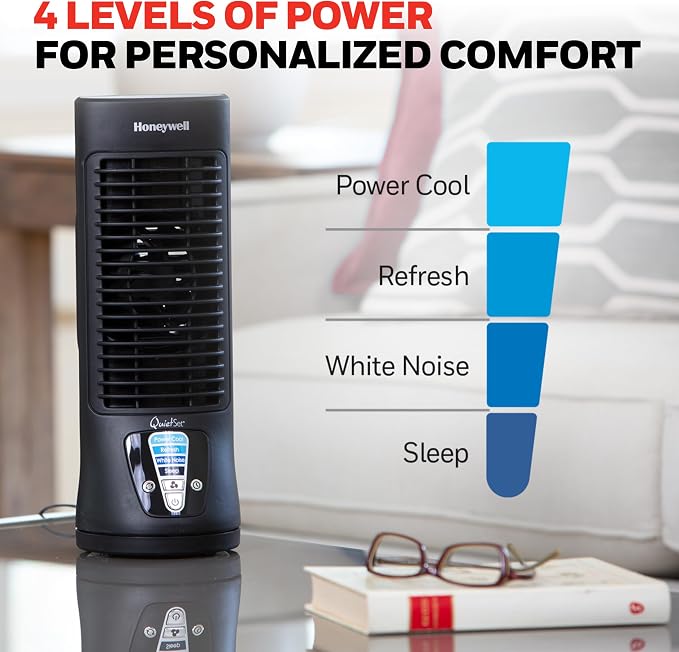 Honeywell QuietSet Personal Table Fan, Oscillating Personal Desk Fan - Image 4
