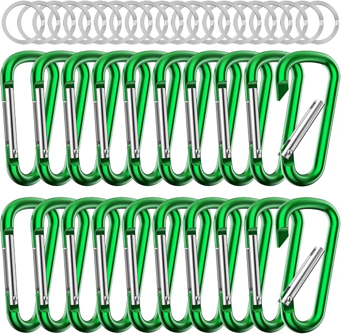 sprookber 2.28" Small Carabiner Clip Keychain, D Ring Caribeaner Clip, Key Clip by Sprookber