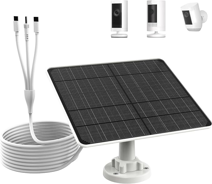 FlexSolar 6W Solar Panel for Security Cameras, IP67 Waterproof by FlexSolar