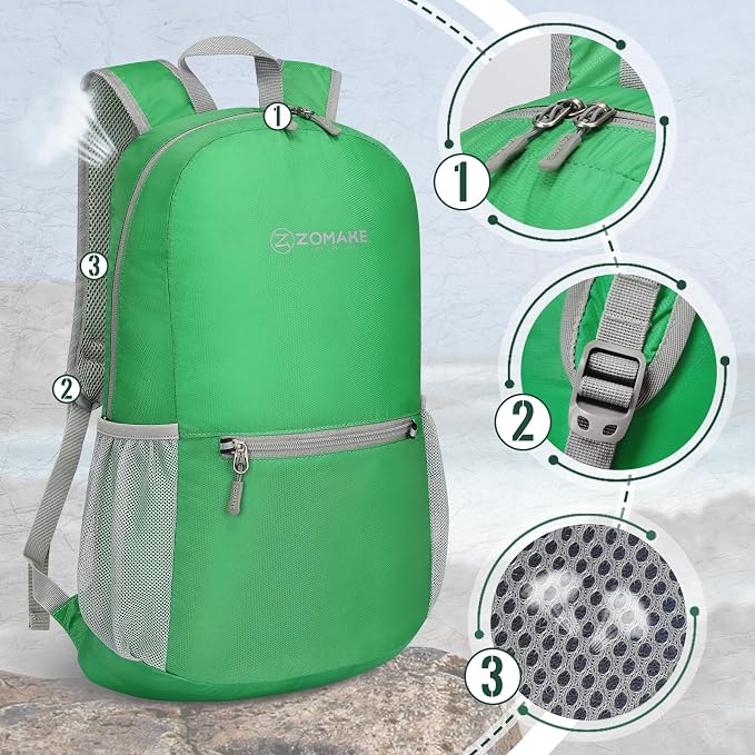 ZOMAKE Ultra Lightweight Hiking Backpack 20L - Image 5