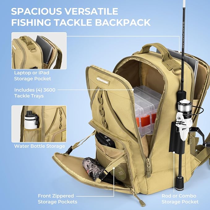 KastKing KarryAll Fishing Tackle Backpack - Image 3