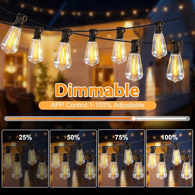 LumBelle Smart Outdoor String Lights, 200FT ST38 LED Patio Lights - Image 4