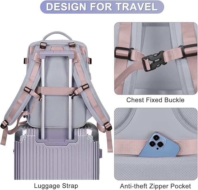 coofay Travel Backpack For Women Airline Approved Carry On Backpack Flight - Image 9