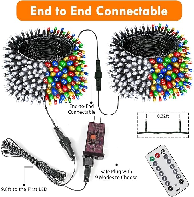 75.8 FT 200 LED Color Changing Christmas String Lights - Image 6
