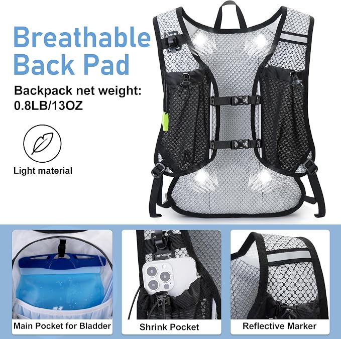 Lightweight Hydration Backpack, Running Backpack - Image 3