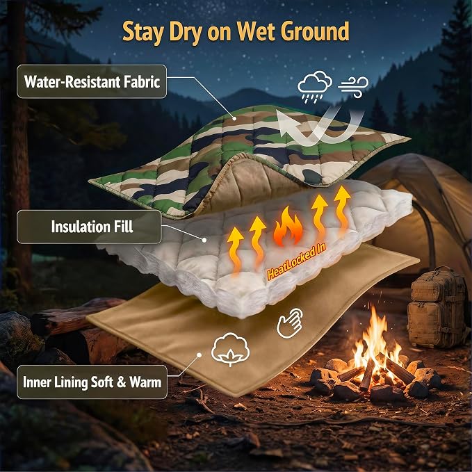 Insulated Camping Blanket | Military Poncho Liner - Image 2