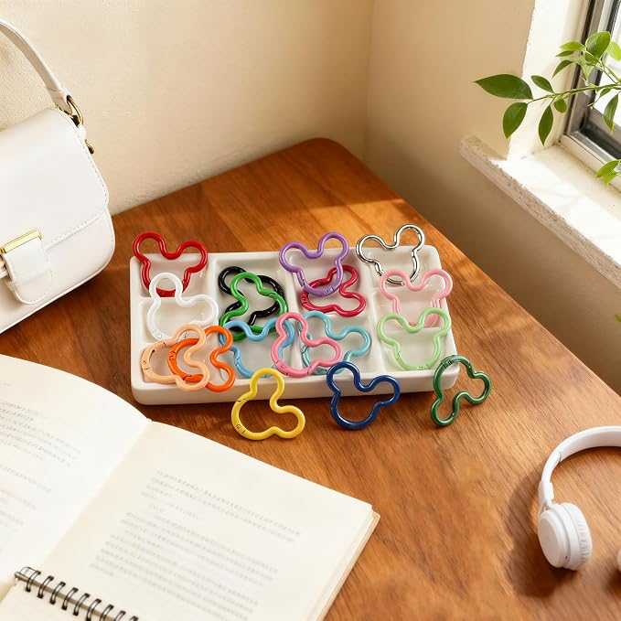 17Pcs Aluminum Alloy Creative Carabiner Clips, Colorful Spring Snap Hook - Image 7