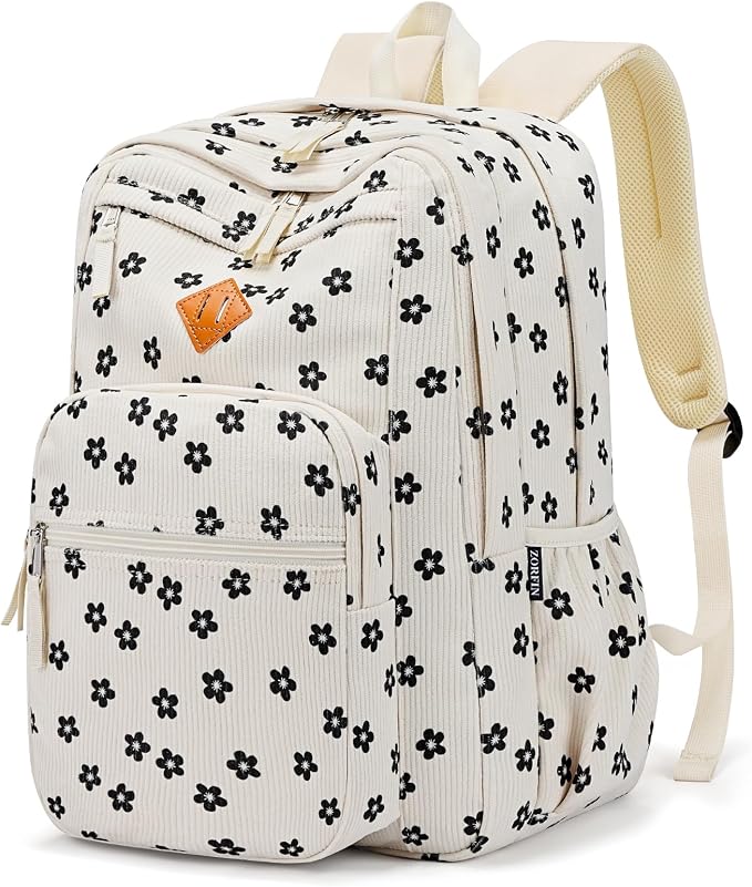 ZORFIN 26L Backpack for College, and Travel: Corduroy Bookbag by ZORFIN-SimpleYetChic