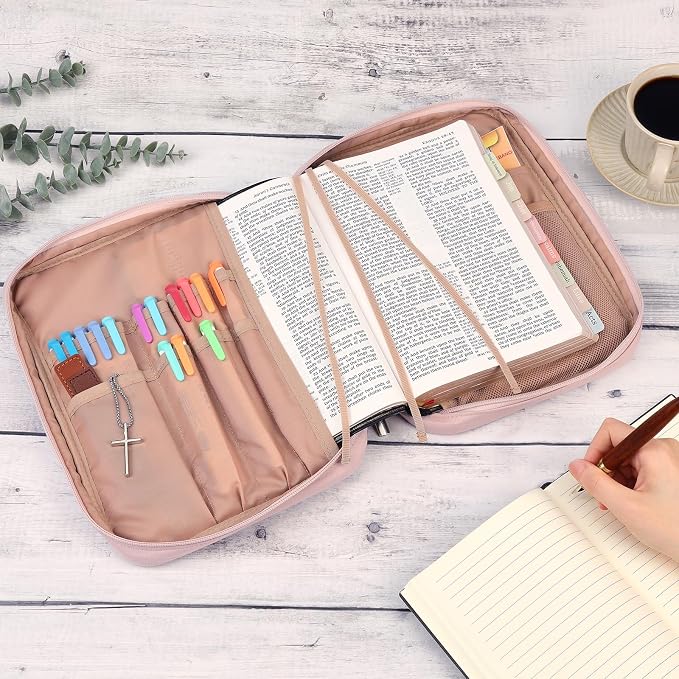 FINDCOZY Bible Cover for Women, Durable Carrying Book Case Church Bag for - Image 5
