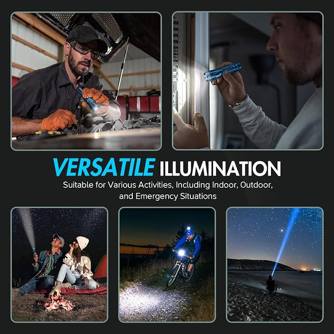 WdtPro Rechargeable Flashlights High Lumens, 1 Pack 10H Long Lasting Super - Image 7