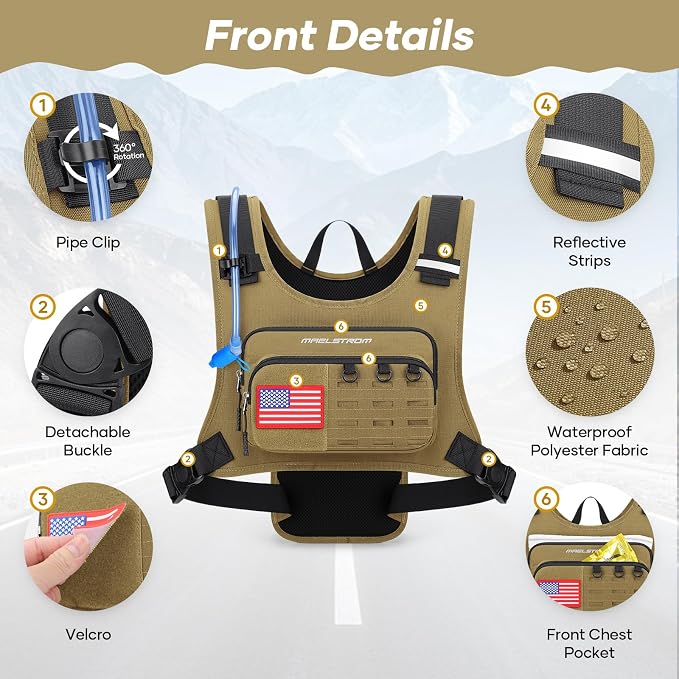 Maelstrom Running Vest, Detachable Hydration Backpack - Image 2