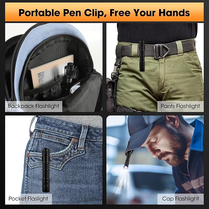 Mini Flashlight, Waterproof Pocket LED Purse Light - Image 3