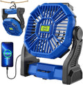 Portable Fan Rechargeable，270° Rotating Portable Cordless Battery Powered by TDLOL