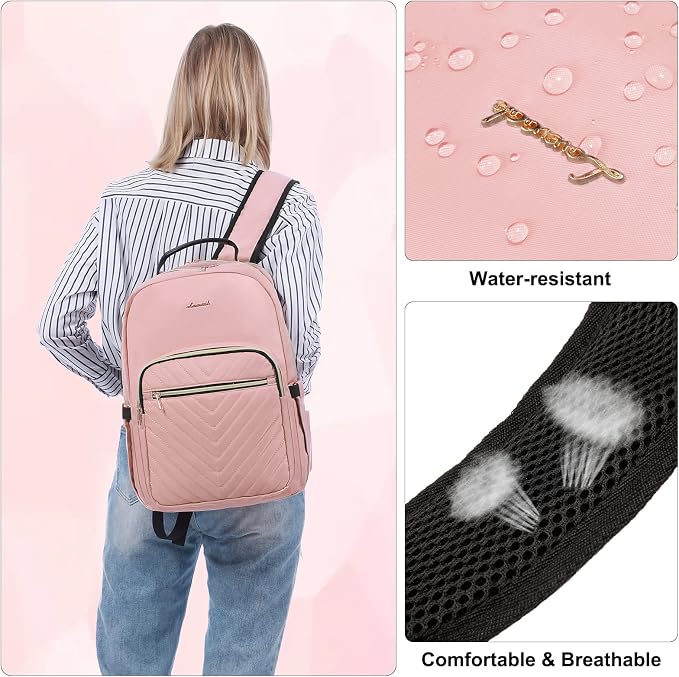LOVEVOOK Laptop Backpack for Women 17.3 inch, Cute Womens Travel Backpack Purse - Image 7