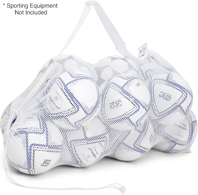 Champion Sports Mesh Equipment Bag – Heavy-Duty Nylon Drawstring Bag - Image 10