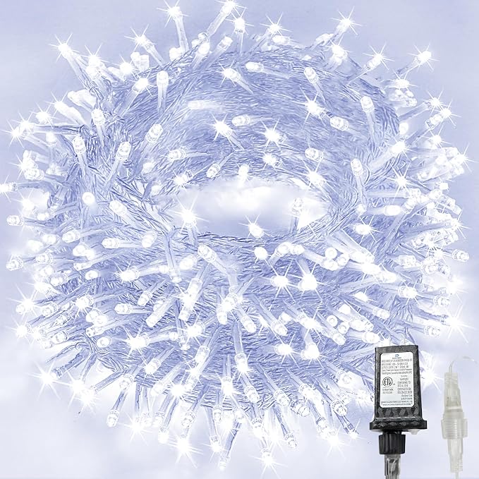 240LED 88Ft Connectable String Lights Indoor Outdoor Clear Wire | Cool White by KAQ