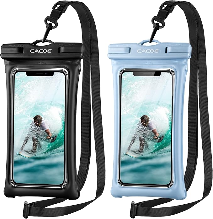 CACOE Floating Universal Waterproof Phone case 2 Pack-Up to 7.0", Phone Pouch by CACOE