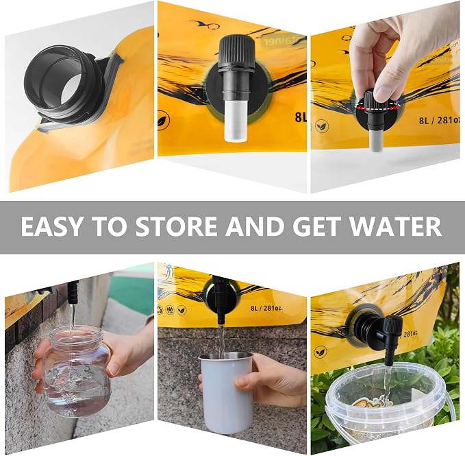 Collapsible 8L Water Storage Bag, BPA-Free Portable Folding Water Jug - Image 5