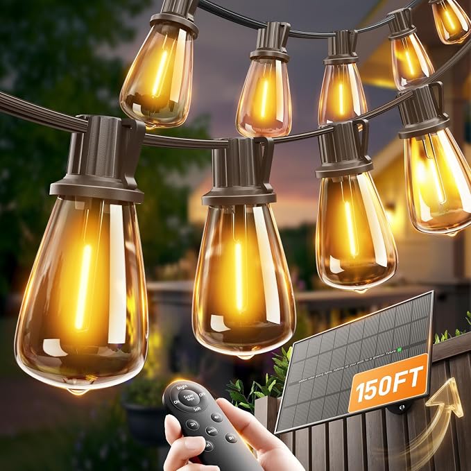 addlon 150FT Solar String Lights Outdoor by addlon