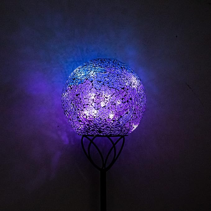 VCUTEKA Solar Lights Outdoor Garden Decor Mosaic Solar Garden Lights Waterproof - Image 7