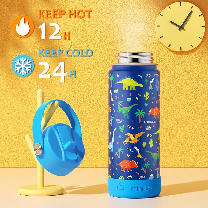 Fimibuke Kids Insulated Water Bottle, 18oz BPA FREE Kid Cup - Image 3