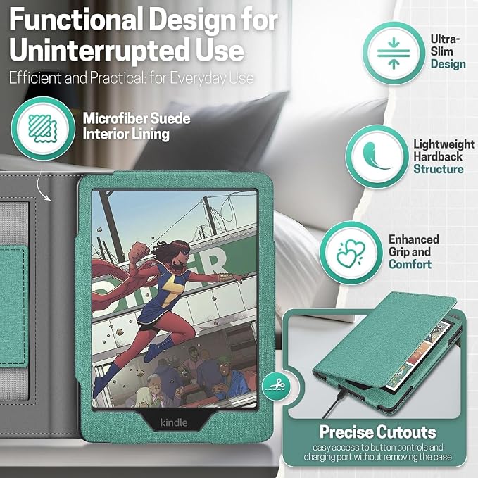 TNP Stand Case with Strap for Kindle Paperwhite 12th Gen 2024 / Kindle - Image 8