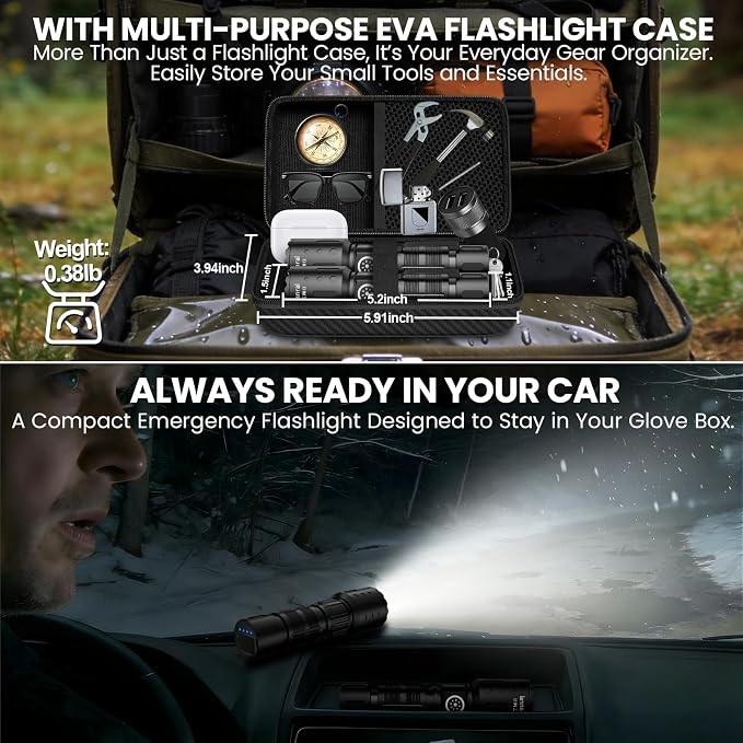 Flashlights High Lumens Rechargeable, Super Bright LED Small Powerful Flashlight - Image 2