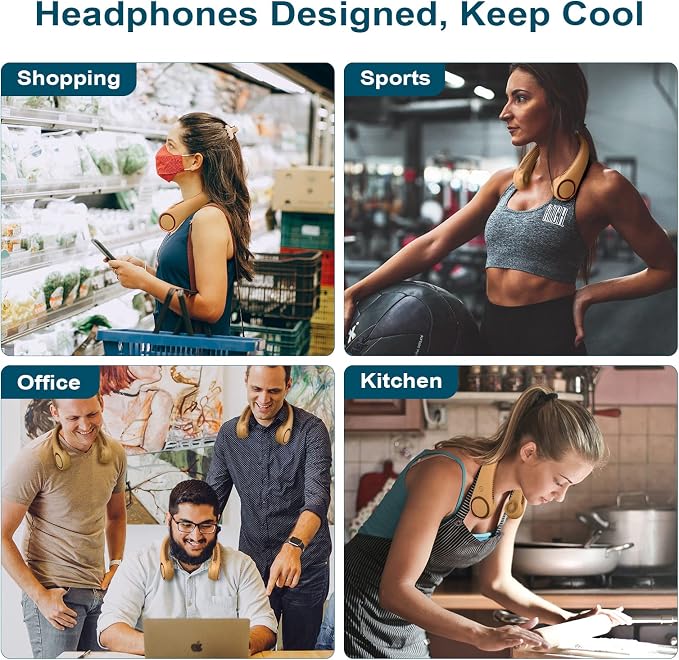 CIVPOWER Neck Fan: Portable Personal Neck Cooling Rechargeable Bladeless Fan - Image 7