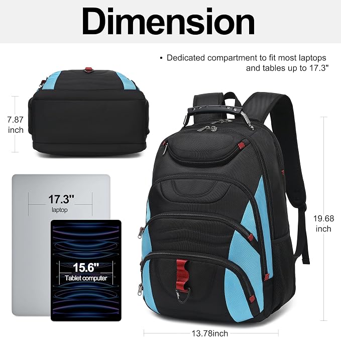 Boavan Laptop Backpack for men, 17.3 inch Laptop Bag - Image 2