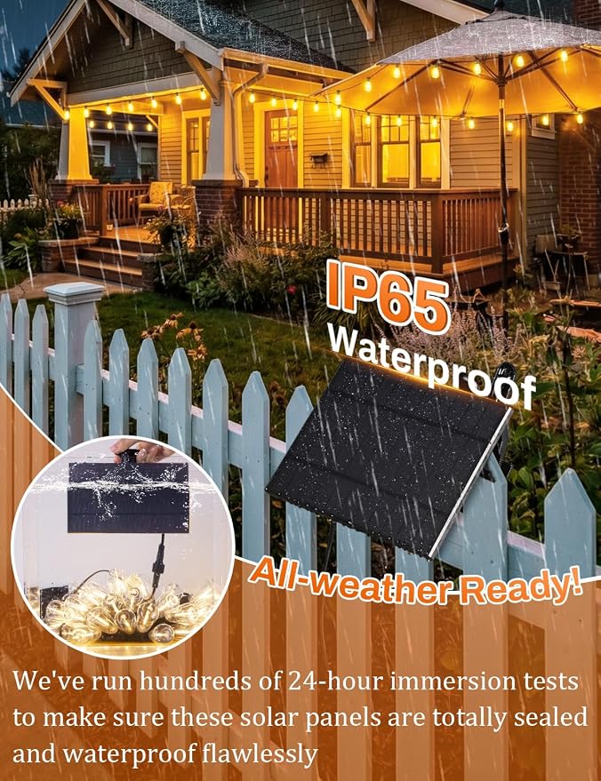 Brightever 100FT Solar String Lights Outdoor Waterproof - Image 5