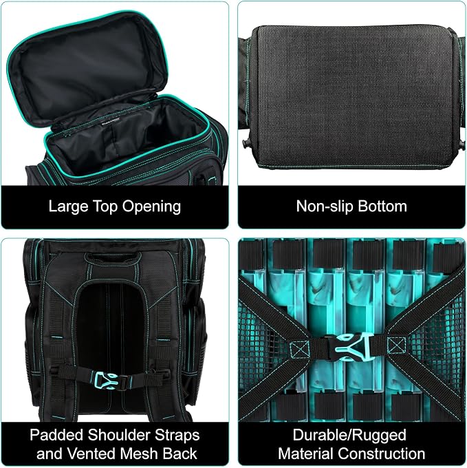 Evolution Fishing Drift Series Tackle Backpack, Outdoor Rucksack w/ 6 Fishing - Image 4