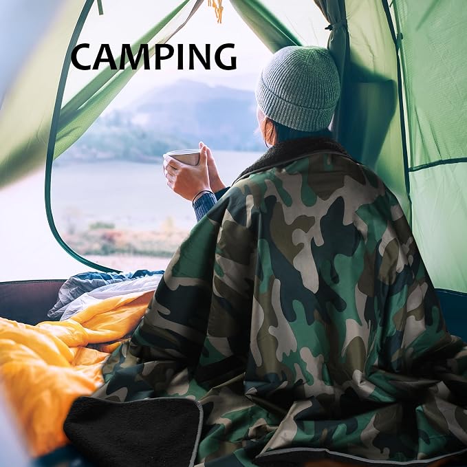 Tirrinia Large Waterproof Outdoor Blanket, Soft Warm Windproof Stadium Blanket - Image 5
