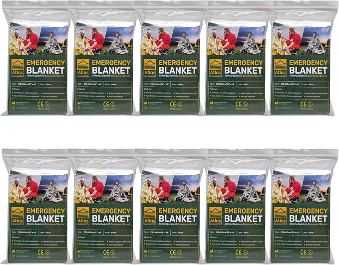 Emergency Survival Blanket, Mylar Thermal Blanket, Gigantic Space Blanket 82" x by Unknown