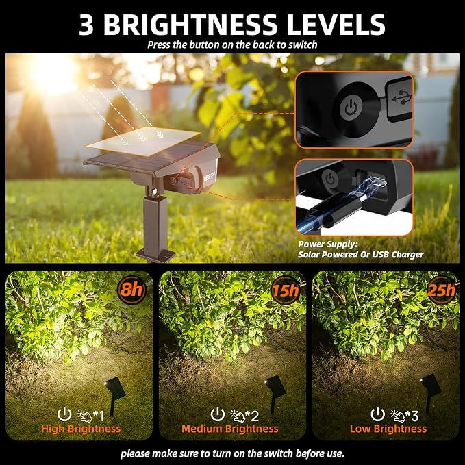 LEREKAM Solar Lights Outdoor Waterproof Landscape Lights, 40 LEDs Solar Spot - Image 4