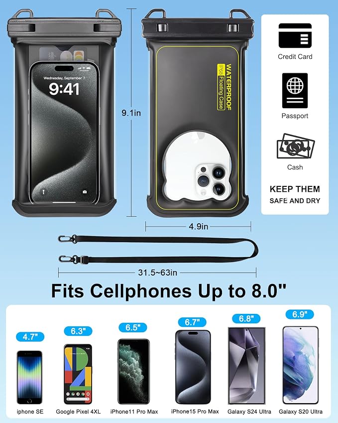 Waterproof Phone Pouch Floating- IP68 Waterproof Phone Case - Image 3