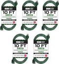 Iron Forge Cable 5 Pack Weatherproof 10 Ft Outdoor Extension Cord by IronForgeCable