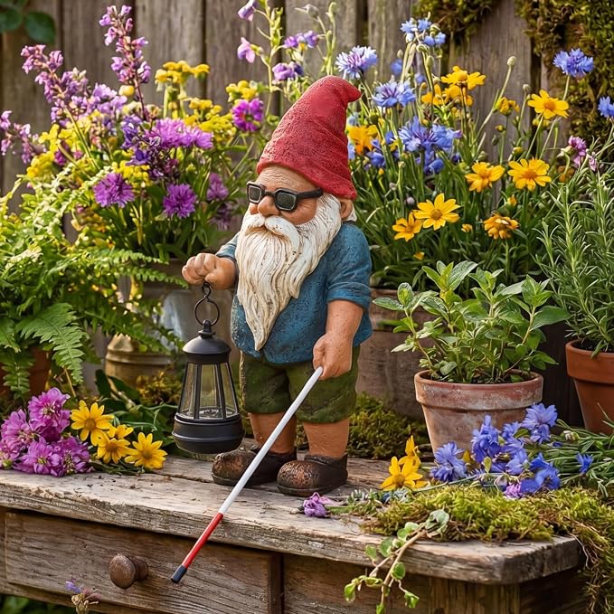 Garden Gnome Outdoor Statue -10.2 inches Outdoor Decor - Image 7