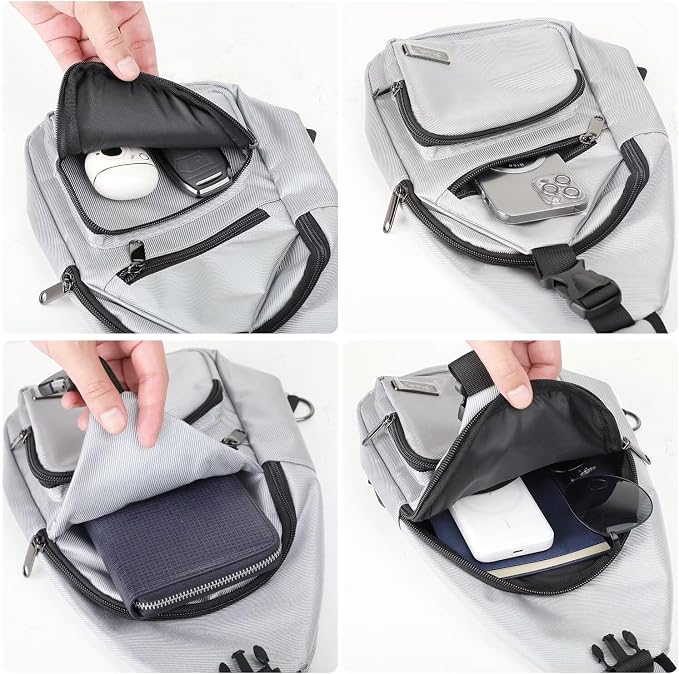 AMJ Crossbody Sling Bag Men Women, Casual Shoulder Backpack, Chest Daypack - Image 5